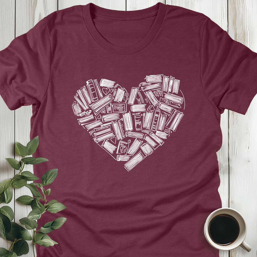 Book Hearts T-Shirt
