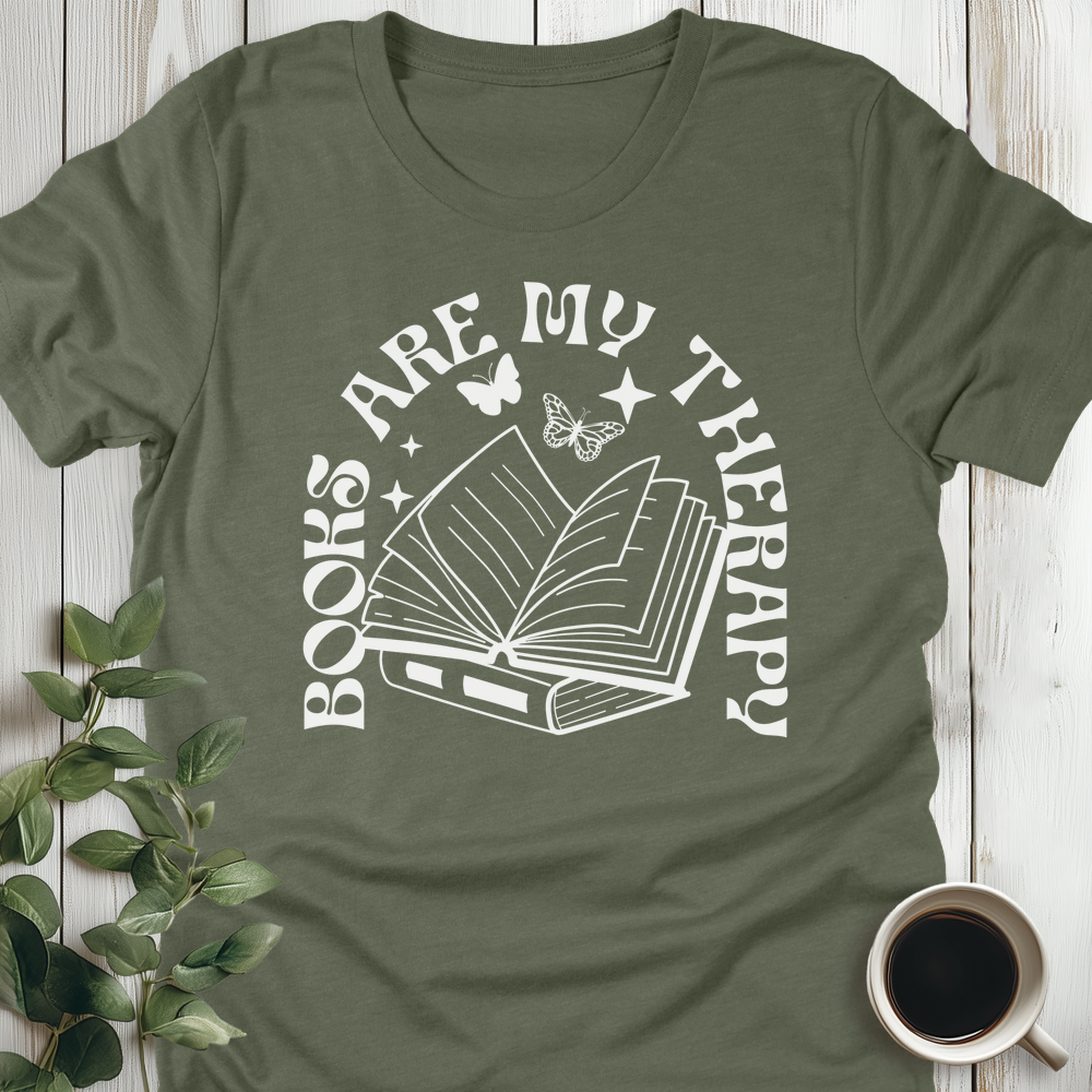 Books Are My Therapy T-Shirt