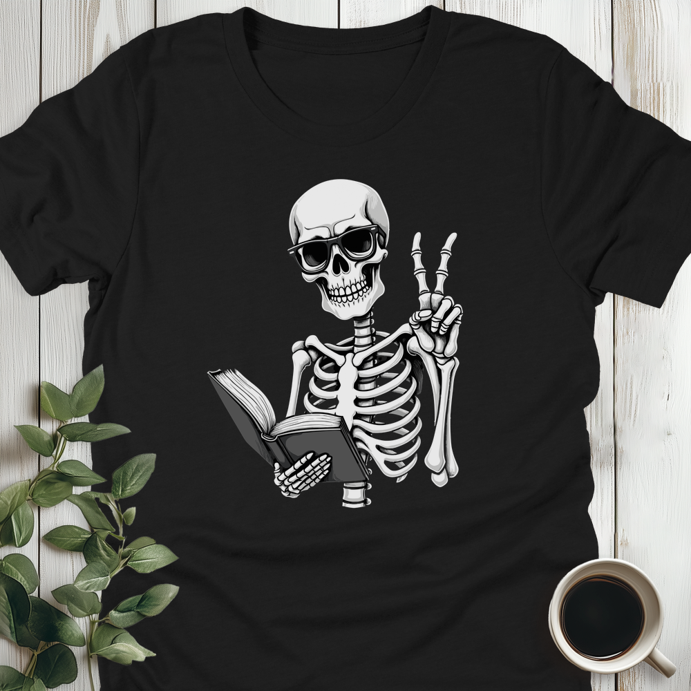 Reading Skeleton T-Shirt