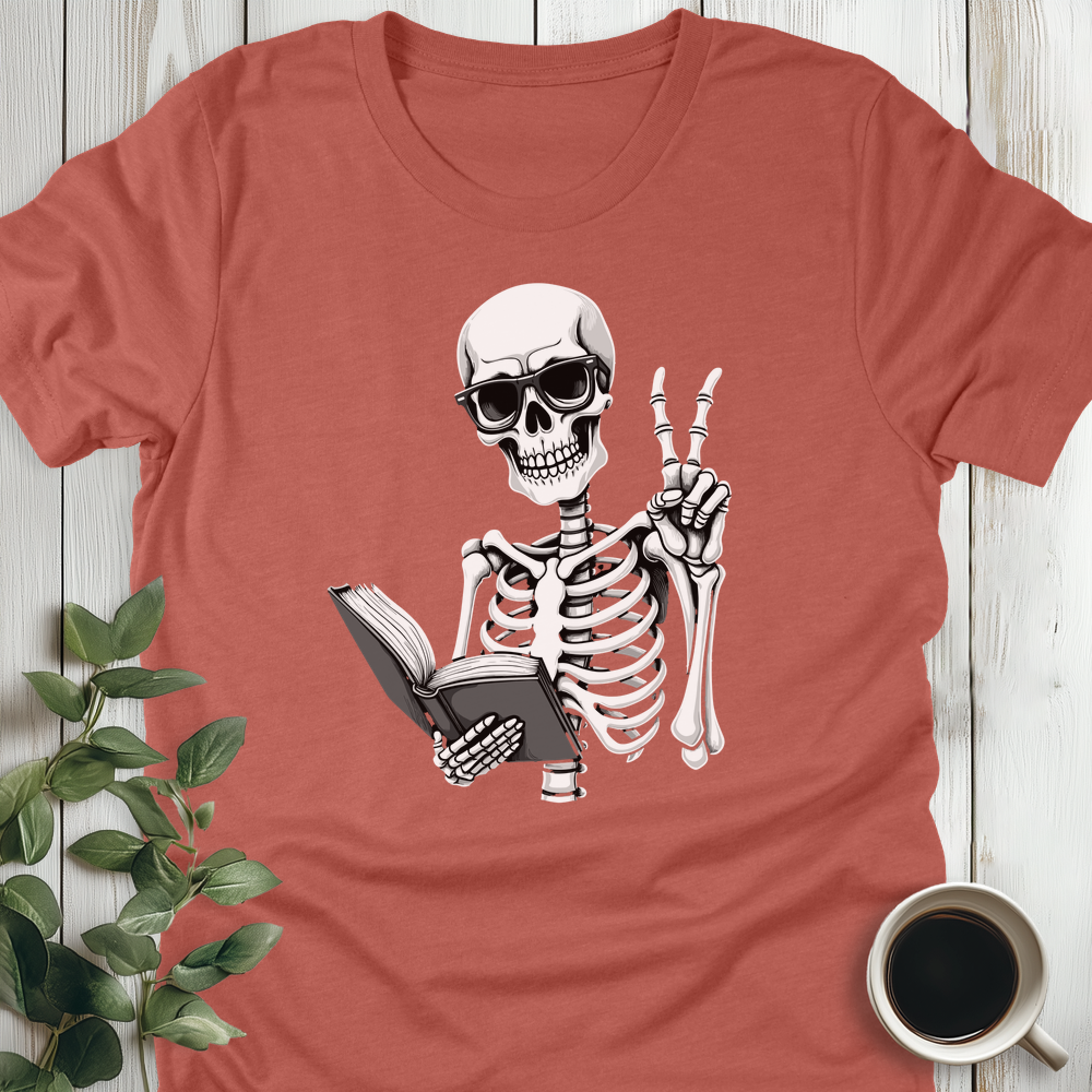 Reading Skeleton T-Shirt
