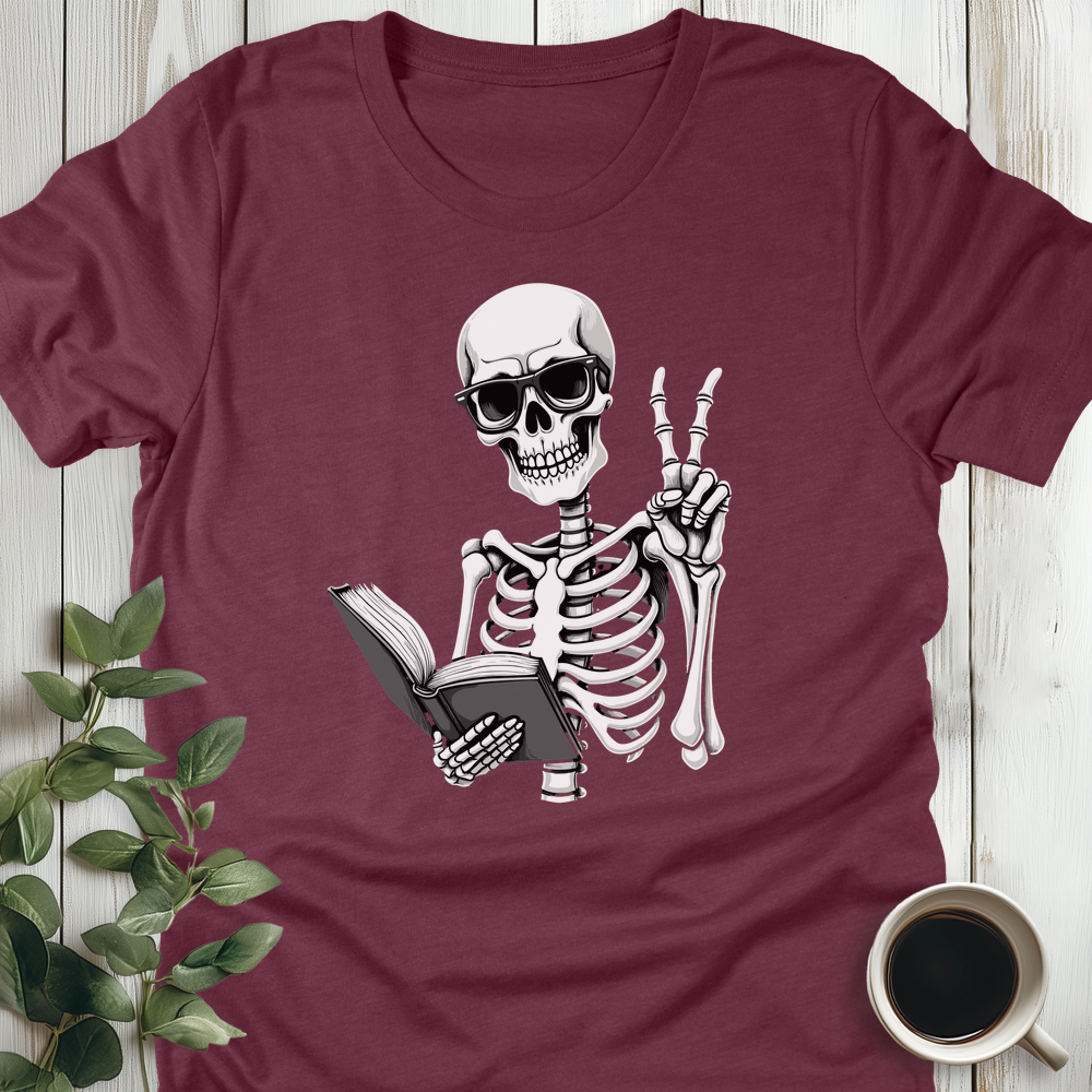 Reading Skeleton T-Shirt
