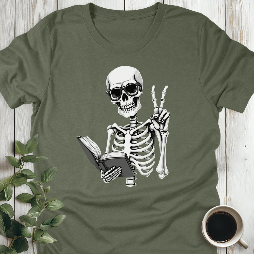 Reading Skeleton T-Shirt