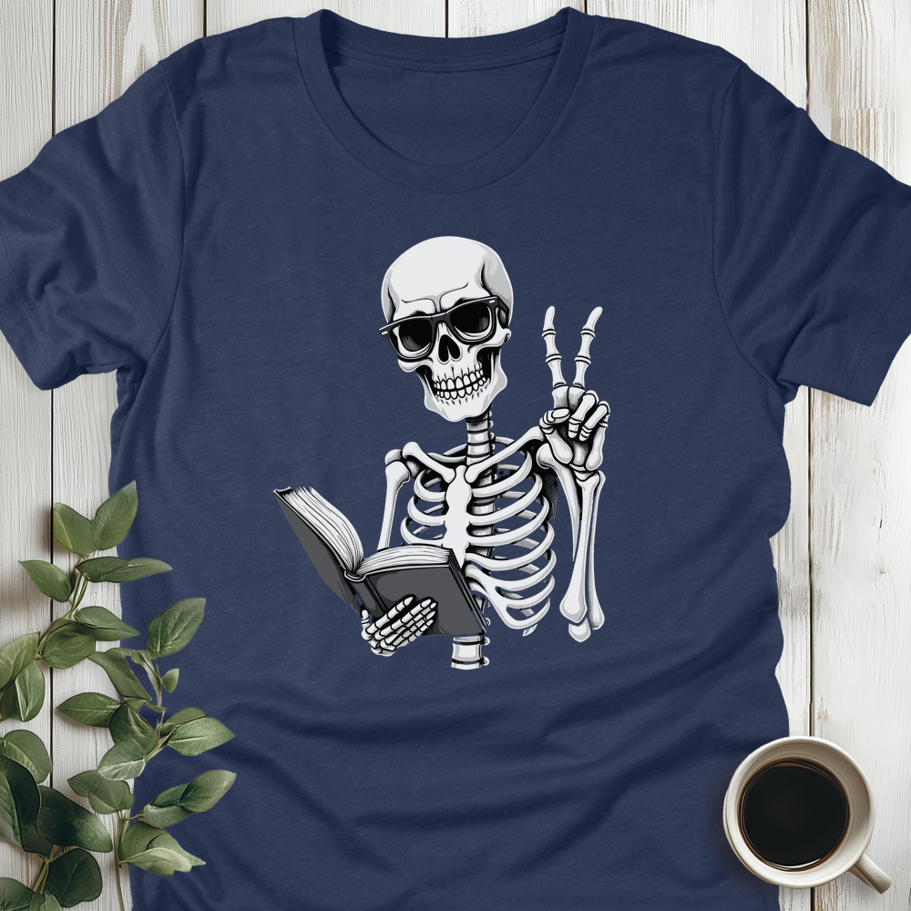 Reading Skeleton T-Shirt