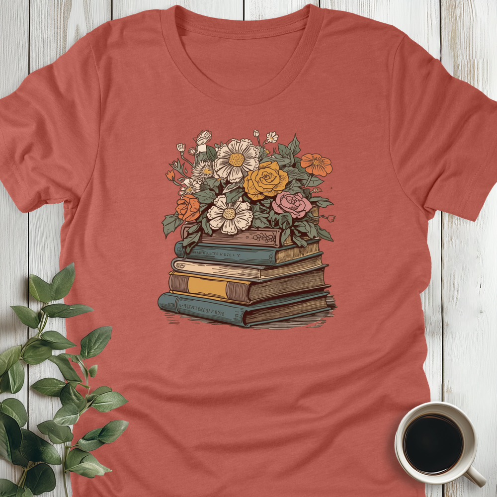 Books And Blooms T-Shirt
