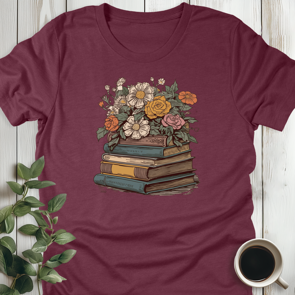Books And Blooms T-Shirt
