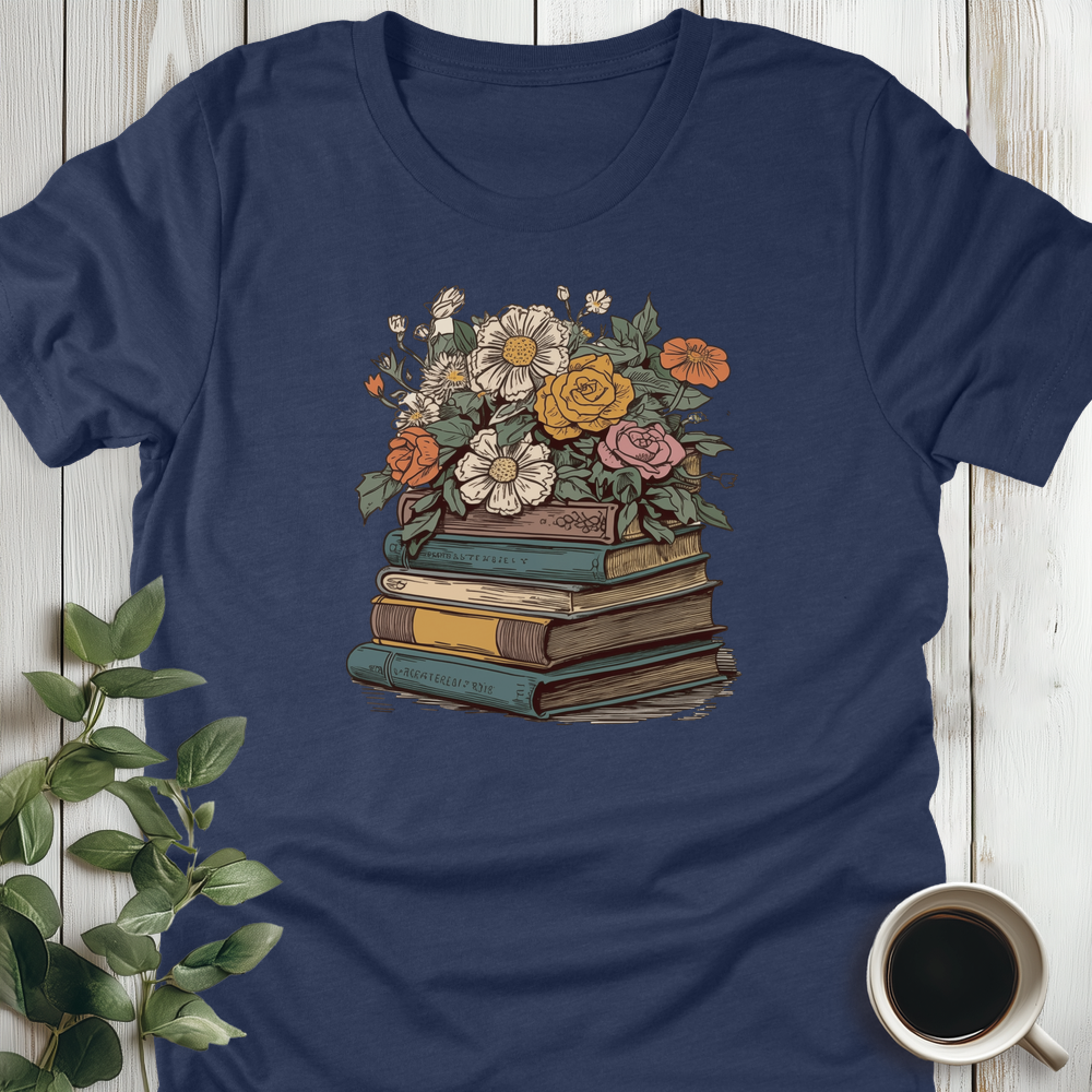 Books And Blooms T-Shirt